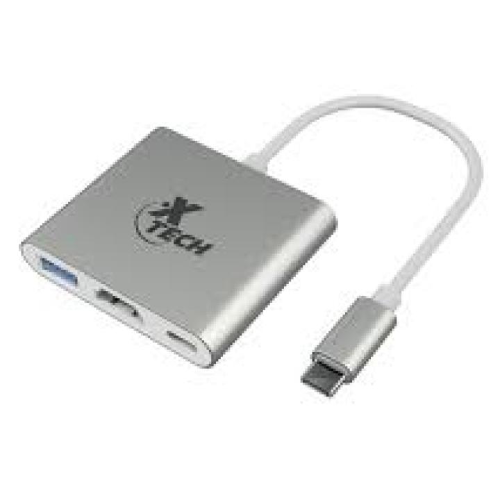 ADAPTADOR 3 EN 1 XTECH TIPO C XTC-565
